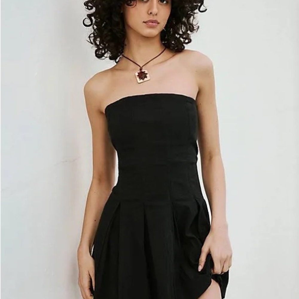Free People Black Strapless Dress
